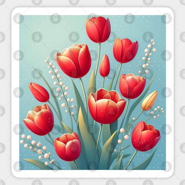 Tulip flower Sticker by Jenni Arts